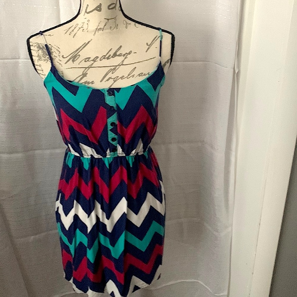 Justify Multicolor Chevron Sundress M